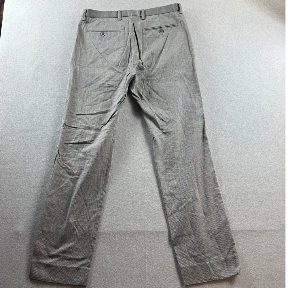 Banana Republic Modern Slim Fit Men 32x32 Gray Micro Pattern Dress Pants